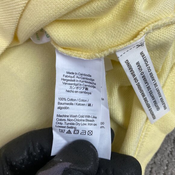 J. CREW Classic Pique Polo Shirt Men's Large Yellow Oarsman Mesh Preppy BE239 - Picture 8 of 12